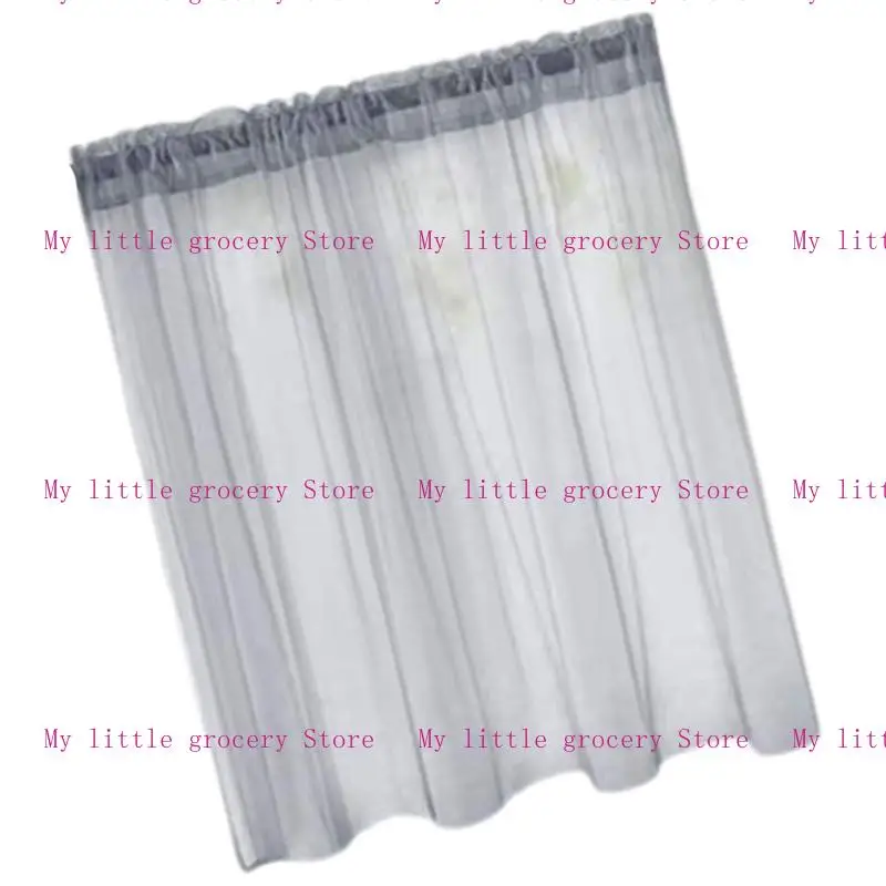 D5BD Sheer Curtains Tiers, Light Filtering Small Curtains Short Bathroom Living Room