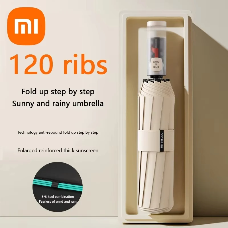 

Xiaomi Umbrella Fully Automatic Windproof Umbrella Rain Shine Double Large Folding Sun UV Protection Anti-Rebound Umbrellas