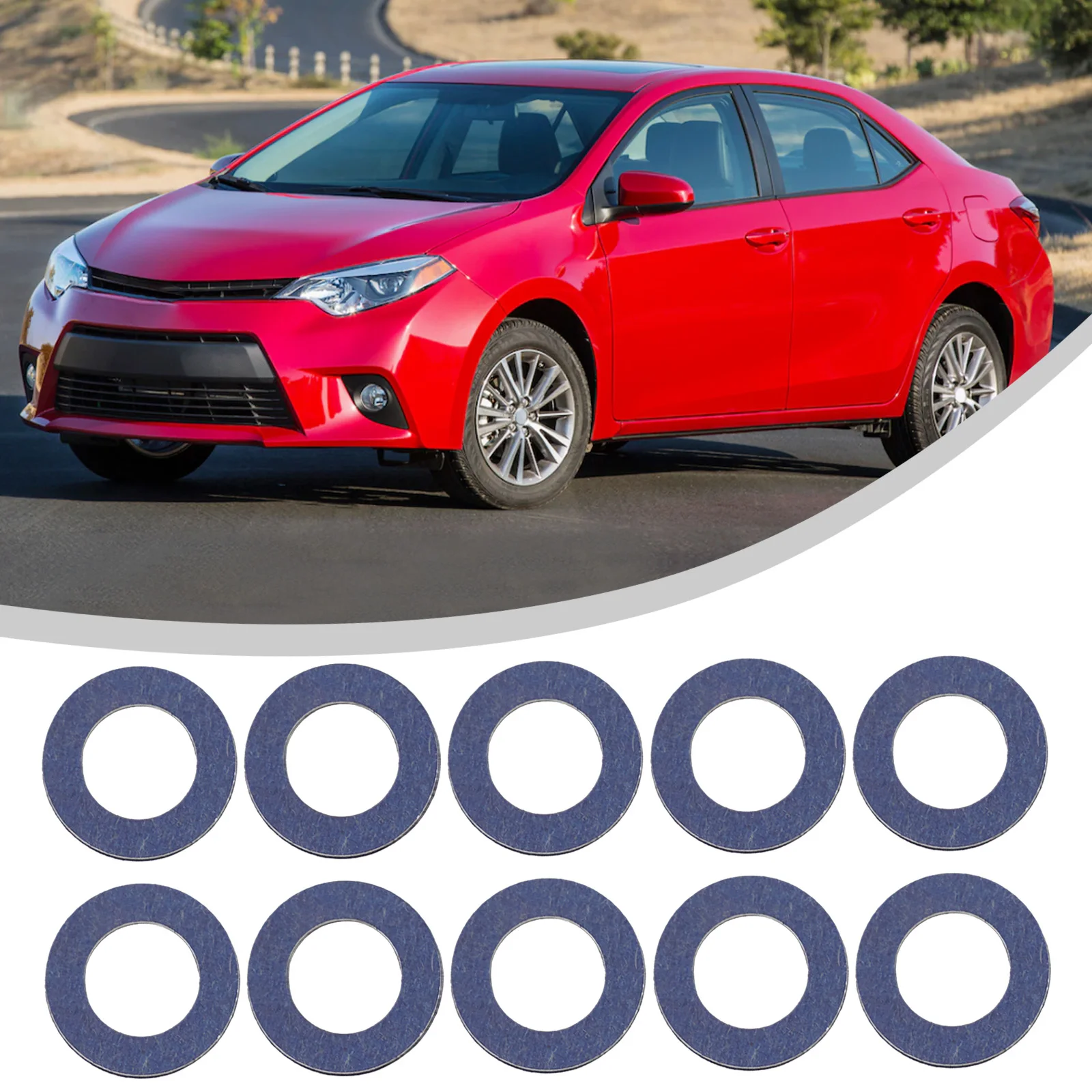 Engine Oil Drain Gasket Rings Pack of 10 90430 12031 for For TOYOTA and Applications to Proper Drain Sealing Engine