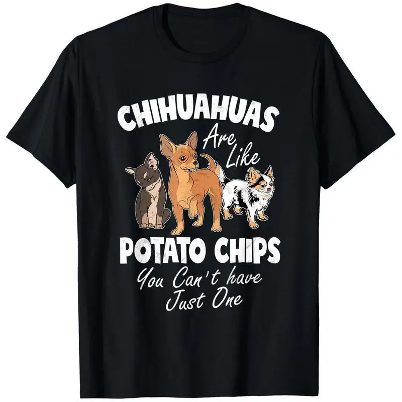 

Funny Chihuahuas Dog Lover T-Shirt You Can’t Have Just One Cute Cartoon Pet Tee Gift for Women Men 2025 Summer Casual Top