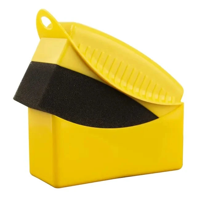 Auto Rad Polieren Wachsen Schwamm bürste mit Abdeckung abs Waschen Reinigung Reifen Kontur Dressing Applikator Pads Detail Zubehör