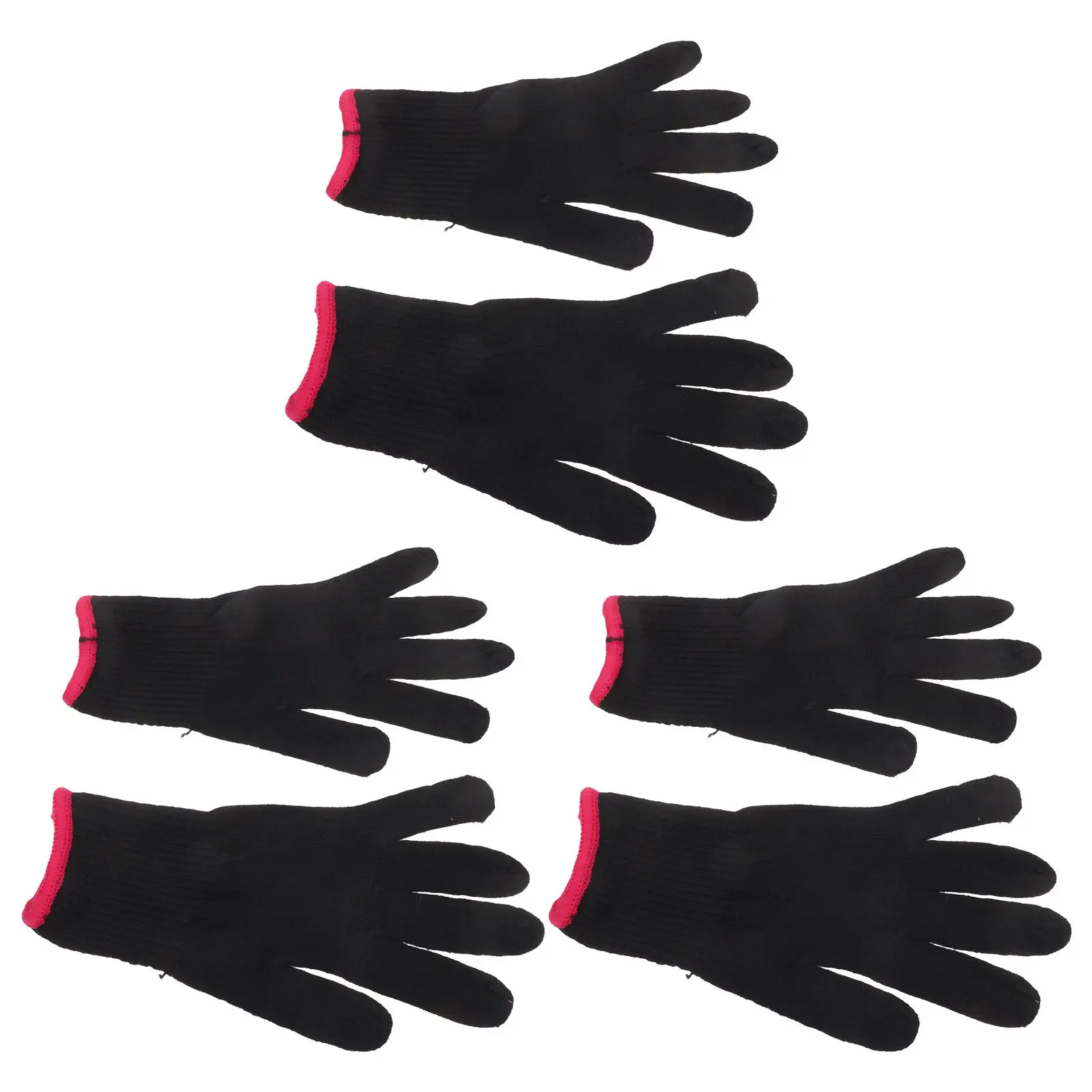 

6Pcs Thermal Hair Styling Gloves High Elasticity Heat Insulating Protector Gloves for Hair Irons Curling Wands Flat Irons DIY