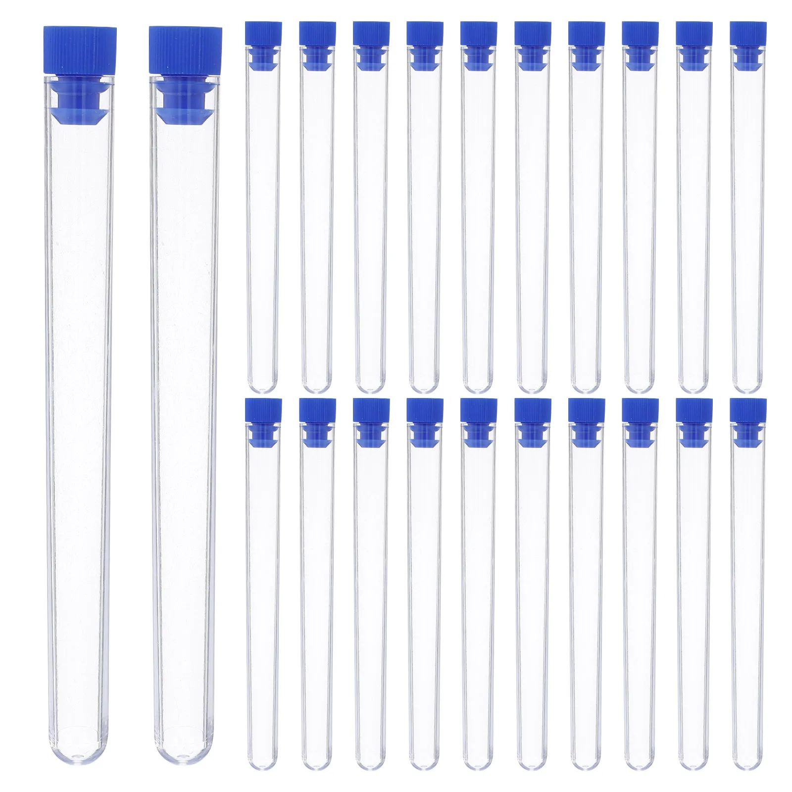 

50 Pcs Plastic Test Tube Sampling Clear Scientific Lab Laboratory Sample