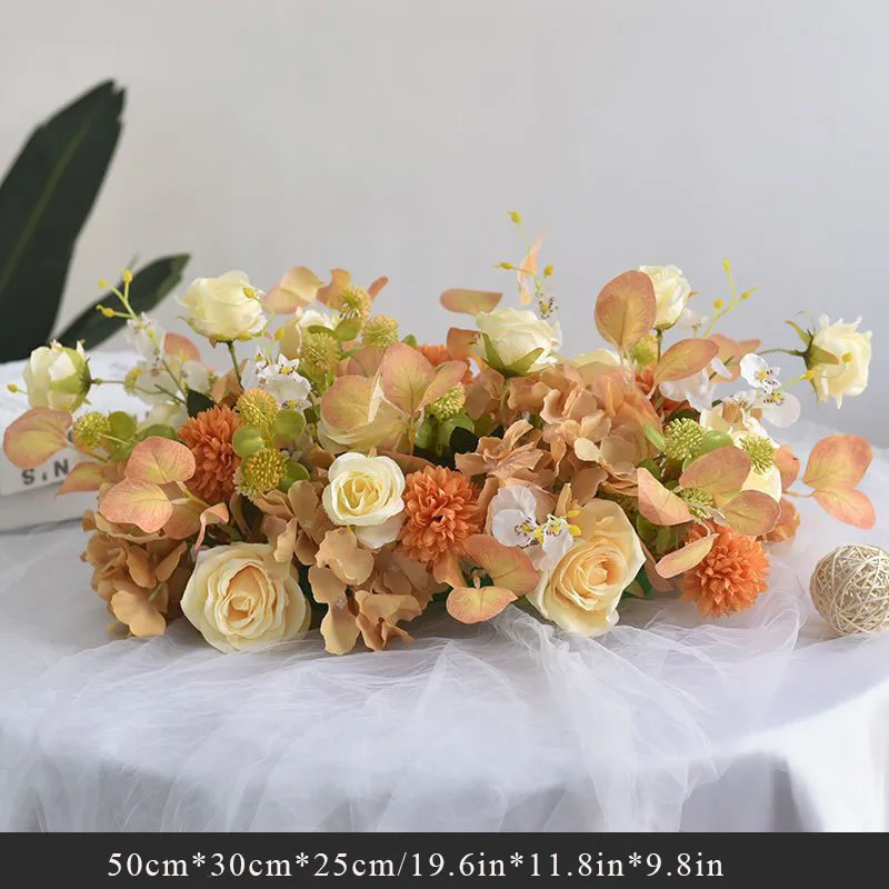 

Wedding Artificial Flower Row Rose Silk Flower Party Arch Decoration Background Flower Wall Floor Flower Customization