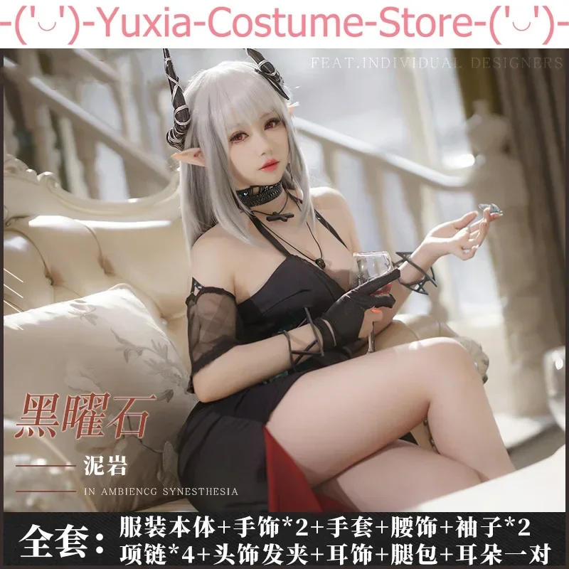 《IN STOCK》Arknights Mudrock Rhythmic Synesthesia Cosplay Costume Cos Game Anime Party Uniform Hallowen Play Role Clothes