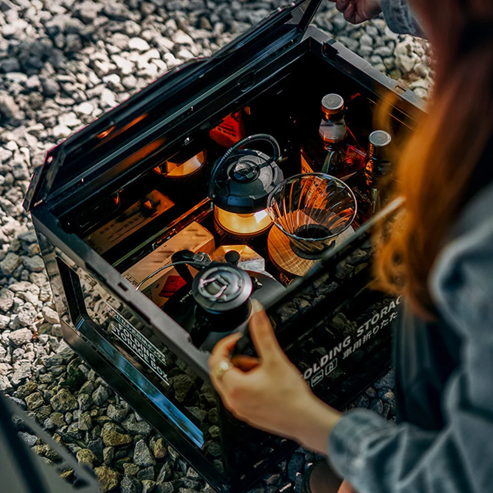 20/30L Outdoor Camping Folding Storage Box Outdoor Travel Storage Bag Camping Equipment Tableware Storage Car Storage Food Box