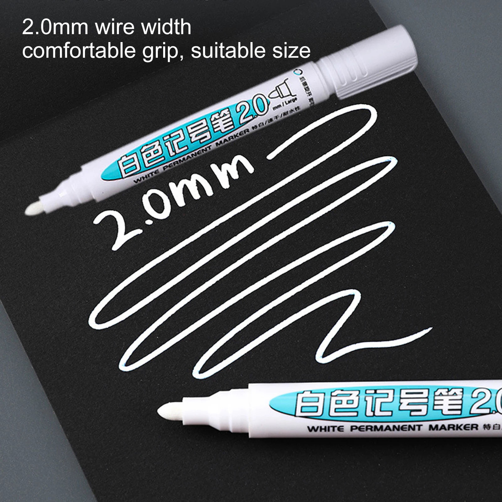 4 Pack 1/2mm trwałe tłuste białe markery długopisy wodoodporne malowanie opon Graffiti środowiskowy długopis żelowy notatnik materiały rysunkowe