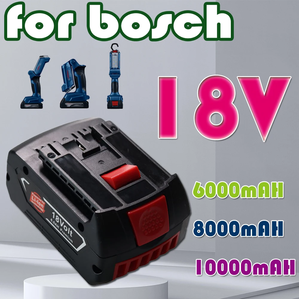 Новый литий-ионный аккумулятор для BOSCH 18 в, 6,0 Ач, gba 18 в, Профессиональный Аккумулятор GSR GSB BAT618 BAT618G BAT609 GSR18V GBA18V BAT610