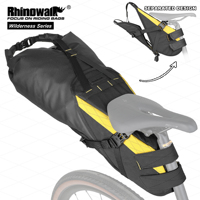 Rhinowalk Bike Saddle Bag Stable Not Shaking 14L Big Capacity  Removable Dry Bag Waterproof For Mtb Road Gravel Bike Bikepacking