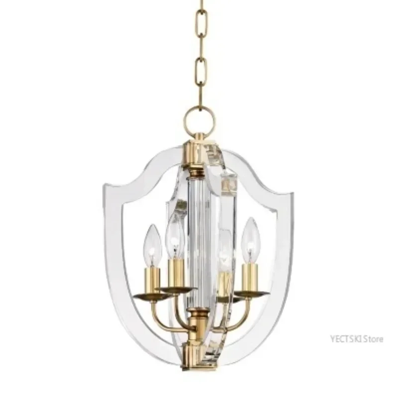 

GHEUVNJ Modern minimalist style transparent acrylic candle, new creative designer, clothing store, restaurant pendant light