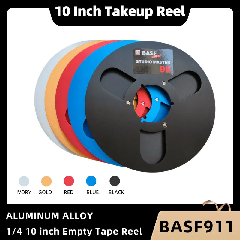 BASF 1/4 10 Inch Empty Tape Reel Nab Hub Reel-To-Reel Recorders Accessory Empty Aluminum Disc Opening Machine Parts