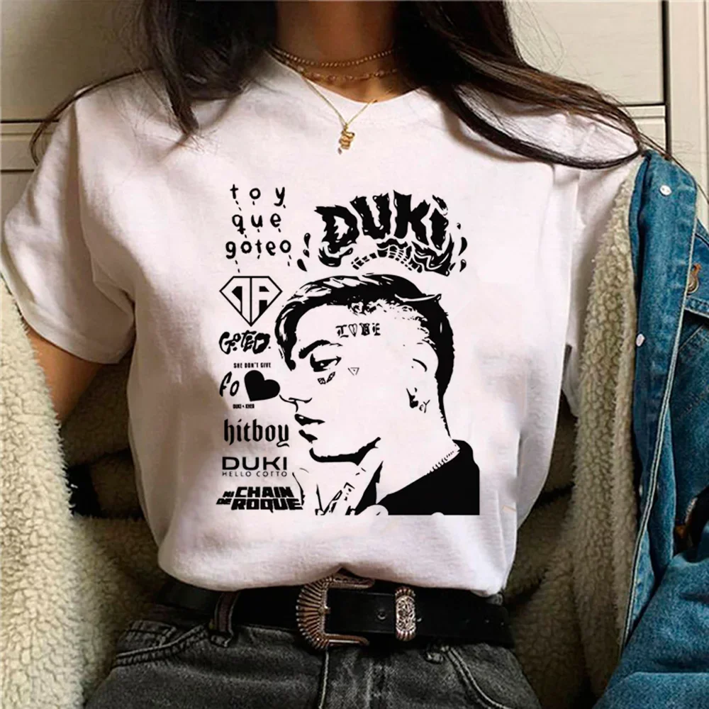 Duki top women funny harajuku t shirt female Japanese comic clothing