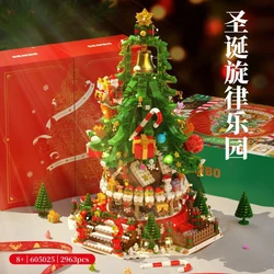 605024-29 Christmas Melodies Paradise Christmas tree music box building blocks for boys and girls children toys Christmas gifts