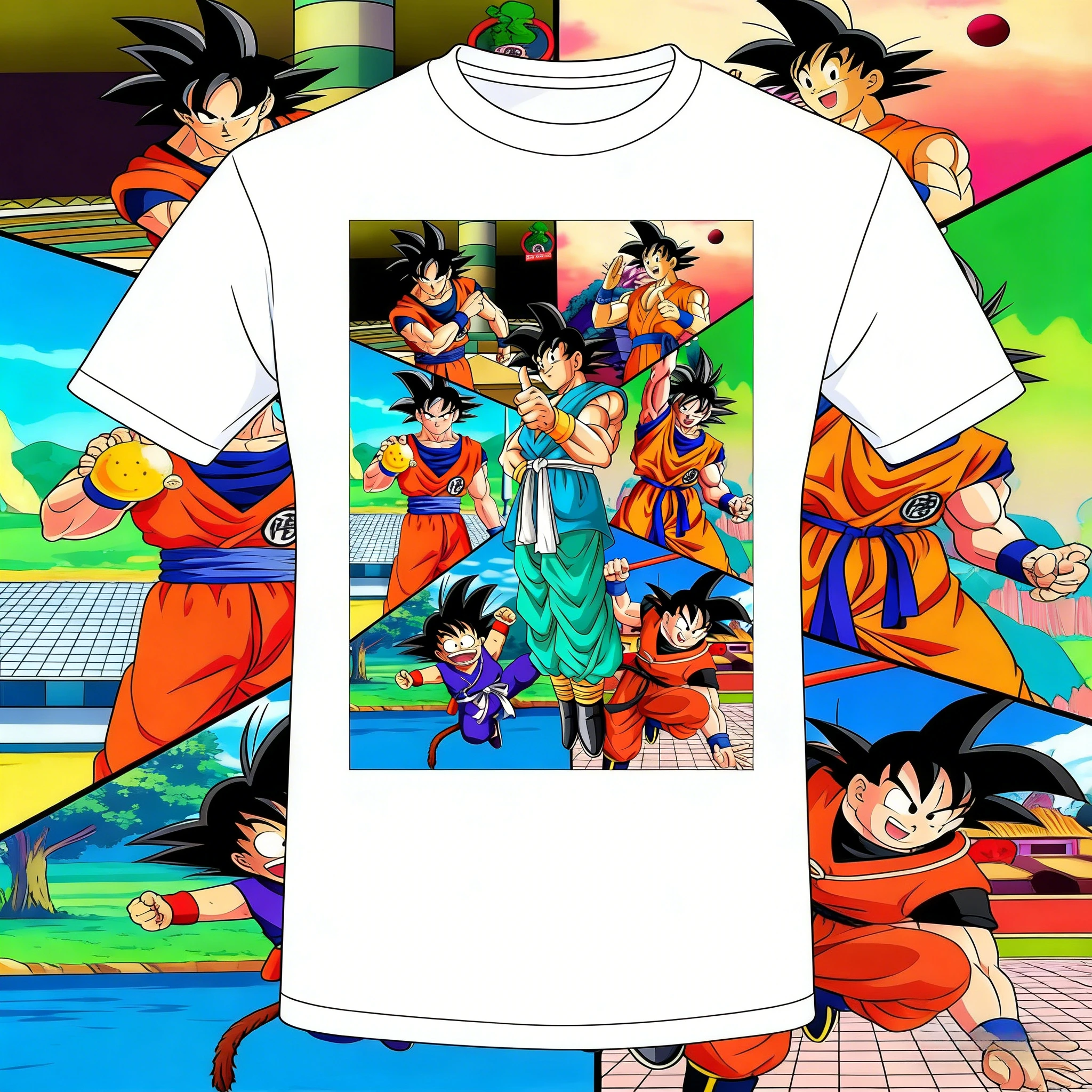 2026 Neues Sommer-T-Shirt zum 40. Jubiläum von Dragon Ball mit Son Goku, 100% Baumwolle, Anime-Print, Übergröße, Lässige Streetwear, Unisex, Y2K