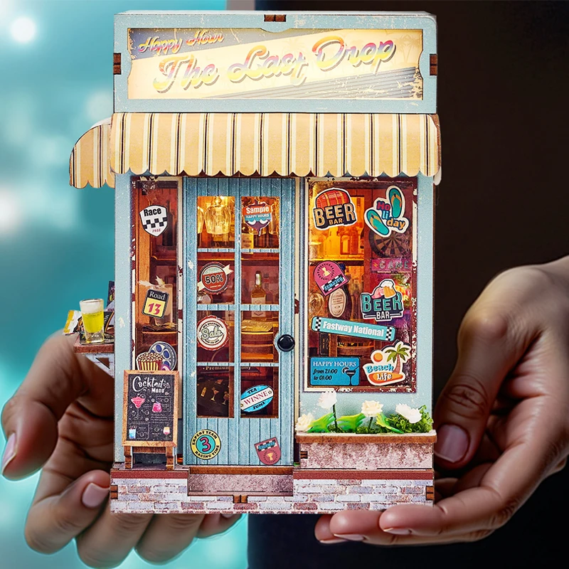 

Деревянные фигурки коттеджа «сделай сам», миниатюрные подставки для книг, собранные домики Casa для друзей, подарки на день рождения, домашний декор