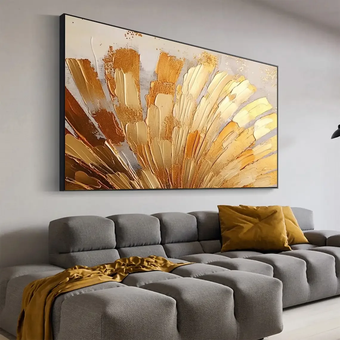 فن الرسم على الحائط في المجتمع الاسكندنافي الكلاسيكي ، طباعة ملصق مرسومة يدويًا بالذهب التجريدي ، ديكور غرفة المعيشة وغرف النوم المنزلية