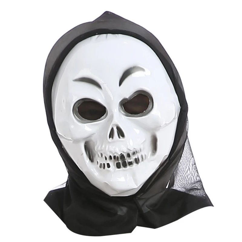 Kids Mask Ghost Mask Halloween Creepy Devil Mask Stick Tongue Out Helmet Horror Demon Cosplay Party Costume Props