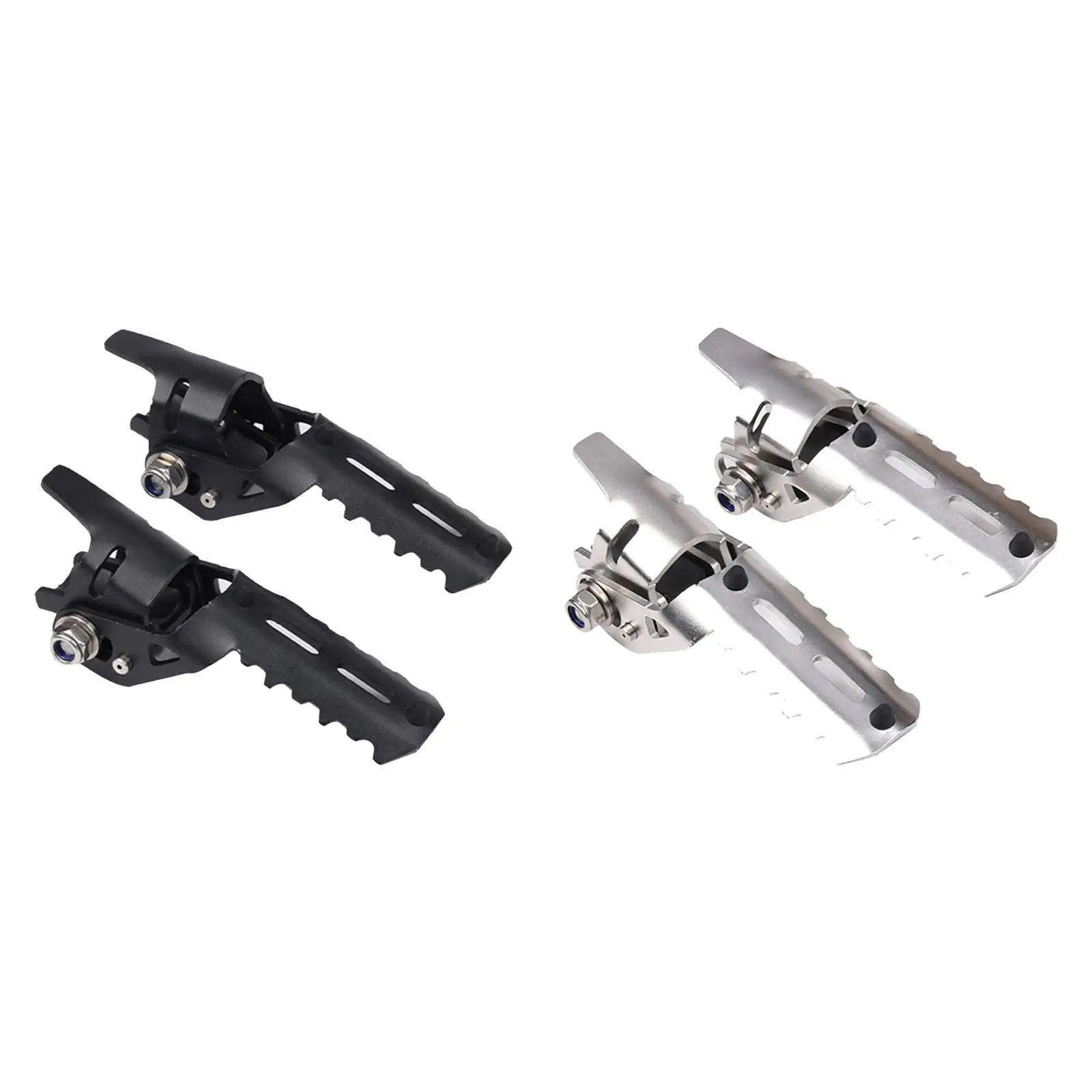 Durable Stainless Steel Motorcycle Folding Foot Pegs Textured Anti Slip Highway Rest for BMW R1250GS R1200GS ADV
