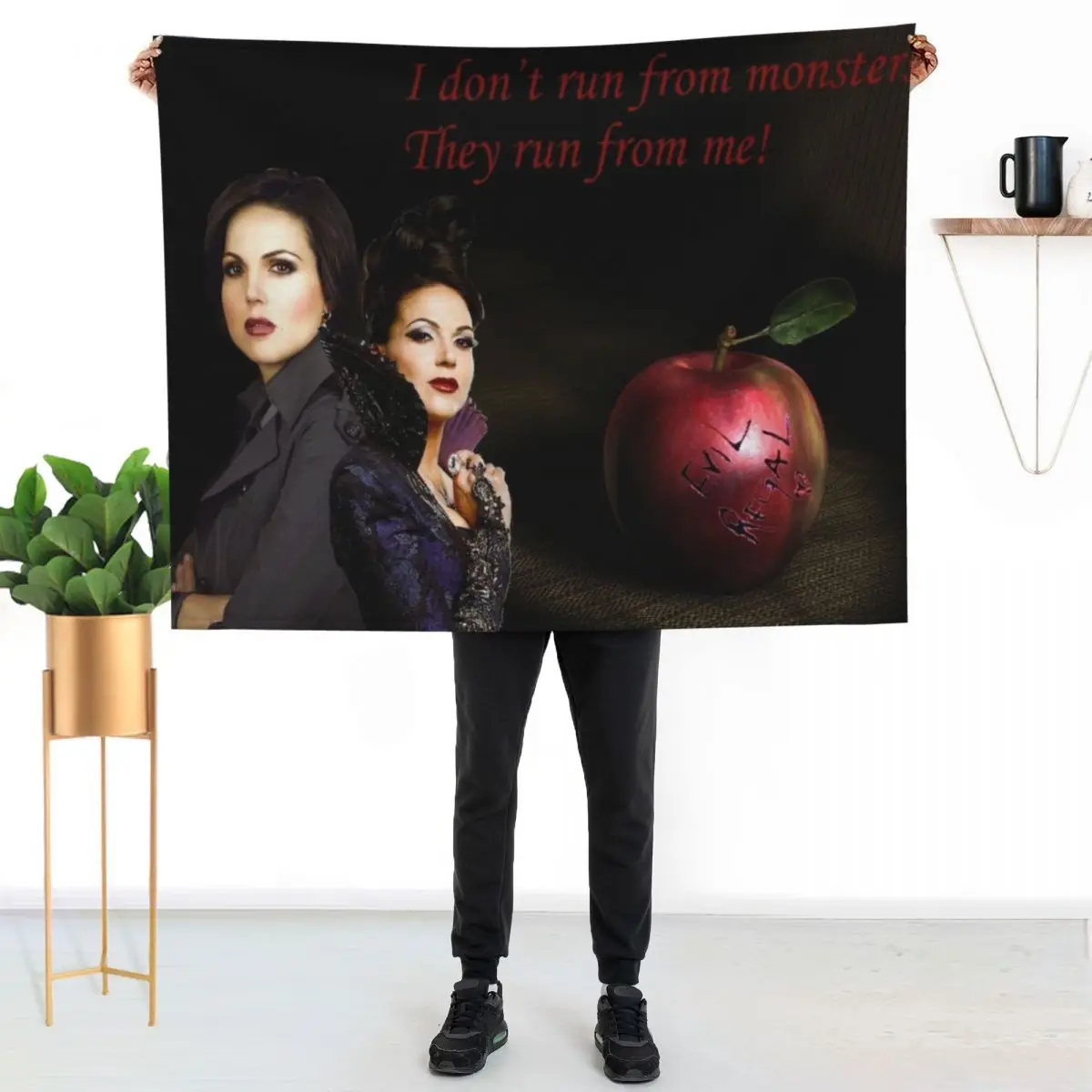 Regina Mills/Evil Queen Throw Blanket Easy Care Comfortable Blanket for Couch