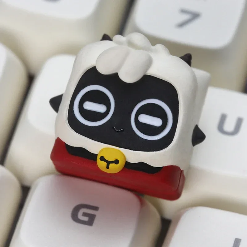 Cult of The Lamb Keycaps Resin Hand-made Game Series Peripherals Pc Gamer Mechanical Keyboard Accessories ESC Decoration Key Cap