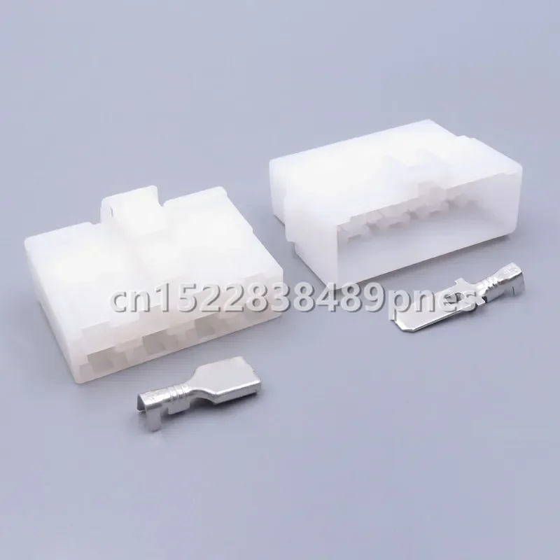8 Pole 6.3mm Socket 6070-8471 6070-8481 Auto Wiring Harness Connector With Terminals