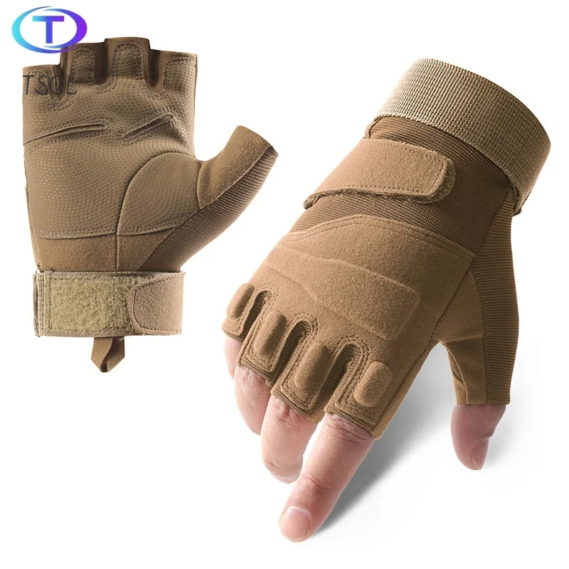 New Fingerless Tactical Gloves Men Women Kids Cycling Half Finger Fitness Gloves Anti-slip Male Outdoor Sports Tactical Gloves