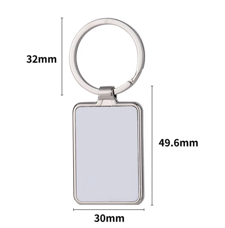 Metal Keychains Sublimation Blanks Love&Round&Rectangle Shapes Keyring Zinc Alloy Key Chains ForHeat Transfer Print LOGO