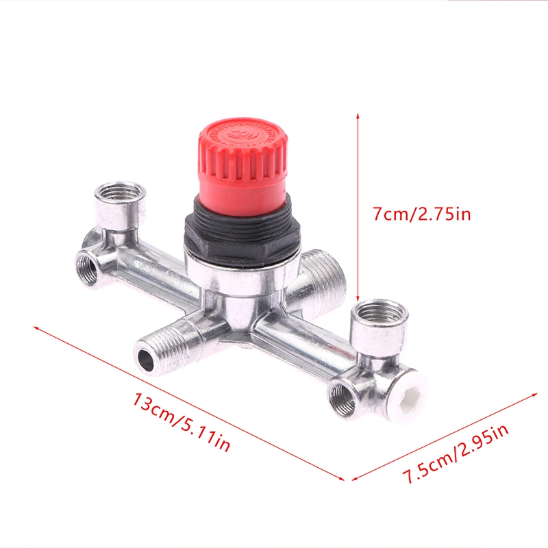 NEW 1PC Regulator Valve Double Outlet Tube Air Compressor Switch Pressure Regulator Valve Fitting Part For Piston Air Compressor