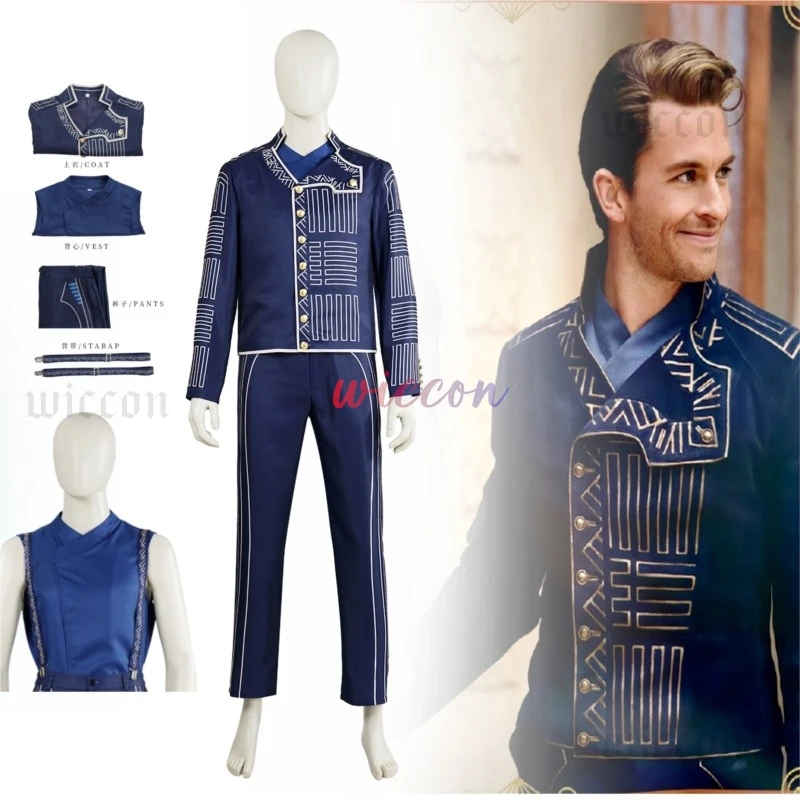 

Wicked Fiyero Cosplay Prince Movie Wicked Costume Adult Men Military Officer Uniform Suit Halloween Party Theater Show Outfits