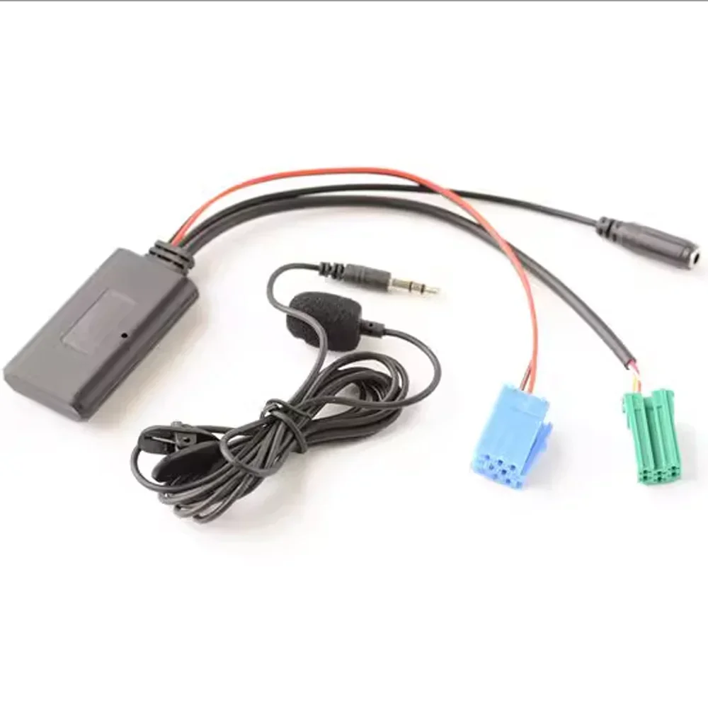 Car Bluetooth 5.0 Stereo Audio Music Receiver Aux Microphone Hands-Free Phone Free Call Adapter For Renault Update List Radio
