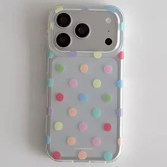 Ins Advanced Colorful Polka Dots Y2K Phone Case For iPhone Ultra 18 Duo 17 Air 16 15 14 13 12 11 Pro Max 78 Plus XR XS MAX Cover