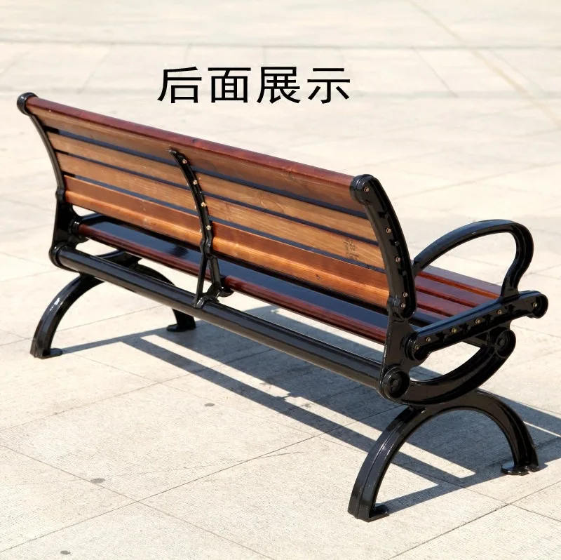 مقعد خارجي للحديقة كرسي مربع للترفيه كرسي بارك كرسي خلفي من الخشب الصلب مقعد من الخشب المضاد للتآكل