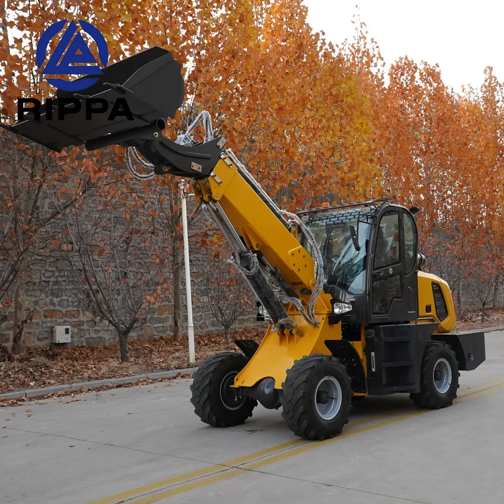 Rippa Cheapest Price 1.5 Ton 2 Ton Mini Front End Loader 3 Ton Mini Wheel Telescopic Loader For Sale