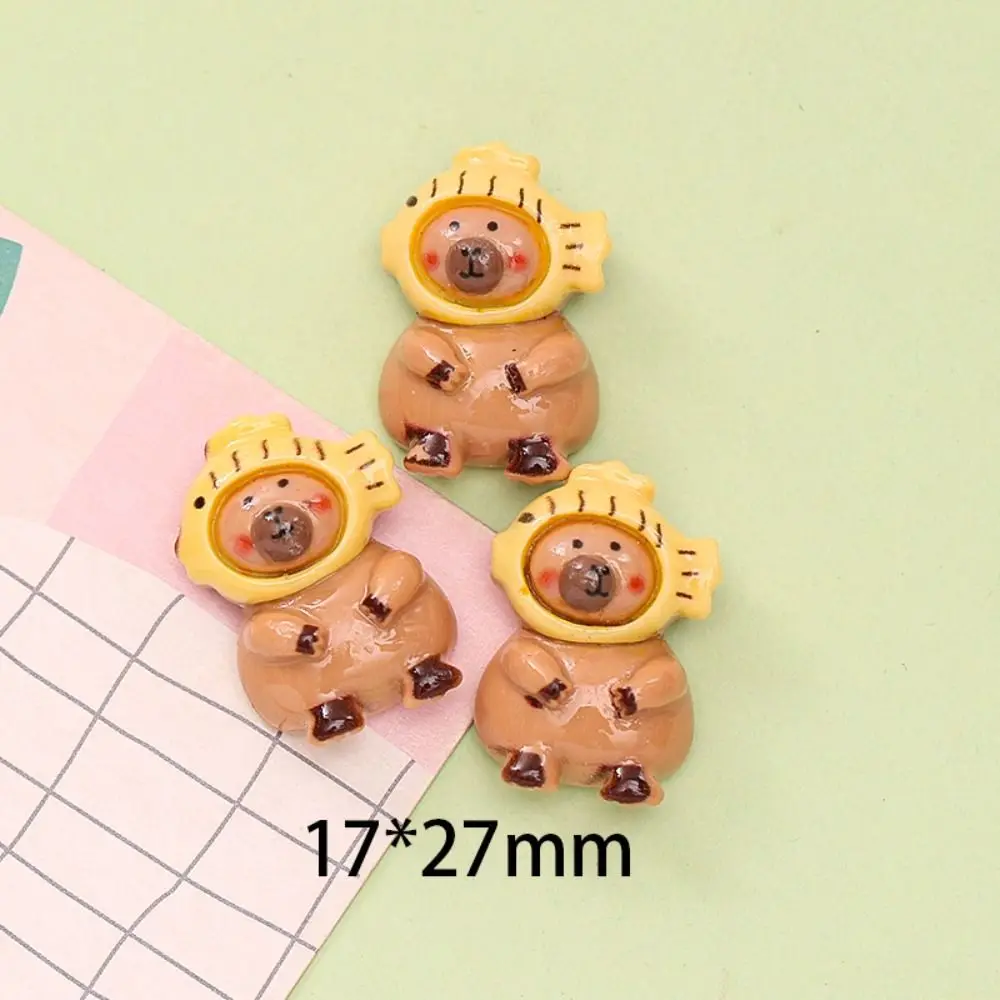 10 ชิ้น Scrapbooking Capybara เรซิ่นอุปกรณ์เสริม DIY Handmade การ์ตูน Capybara โทรศัพท์ Patch น่ารักน่ารัก