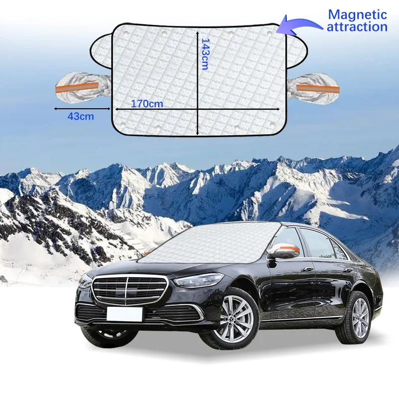 

Car Windshield Cover Magnet Winter Window Snow Shield Anti Frost Auto Front Window Snow Cover For Benz S level 23 style