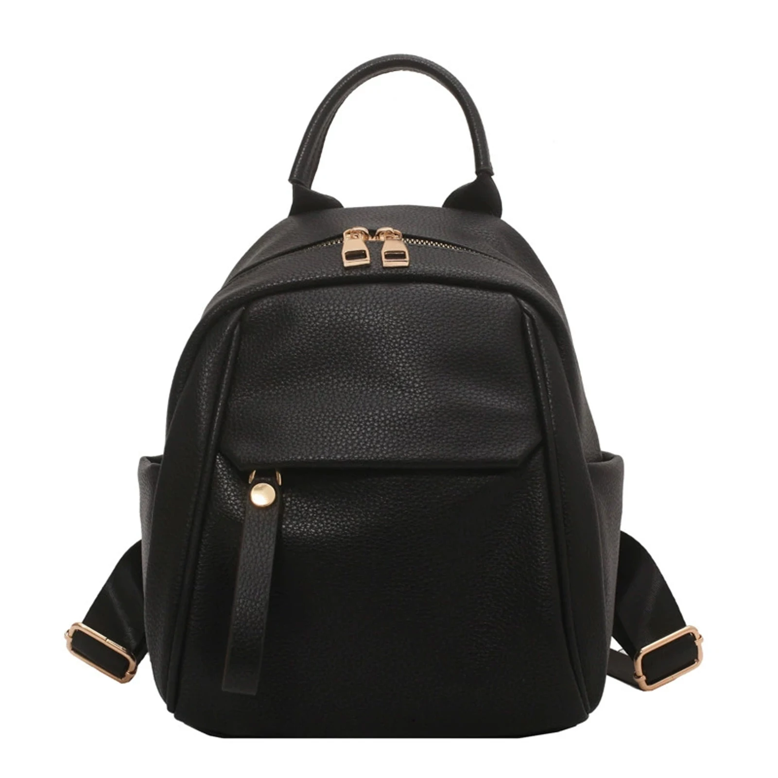 Women’s Mini Backpack Fashion Solid Color PU Leather Small Schoolbags for Girls Outdoor Travel Item Sorage Backpacks Ladies Bags
