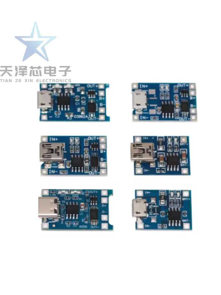 Tp4056 |   18650 bateria de lítio 3.7v 3.6v 4.2v placa de carregamento de bateria de lítio 1a proteção contra descarga excessiva