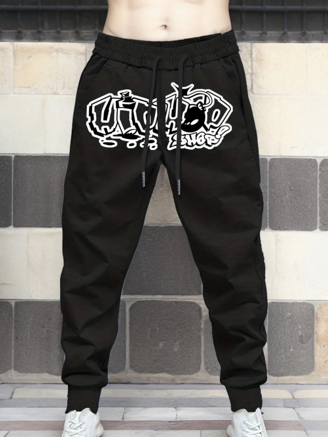 

Новые мужские брюки на весну и осень 2024, повседневные уличные модные мужские брюки с 3D принтом для катания на роликовых коньках