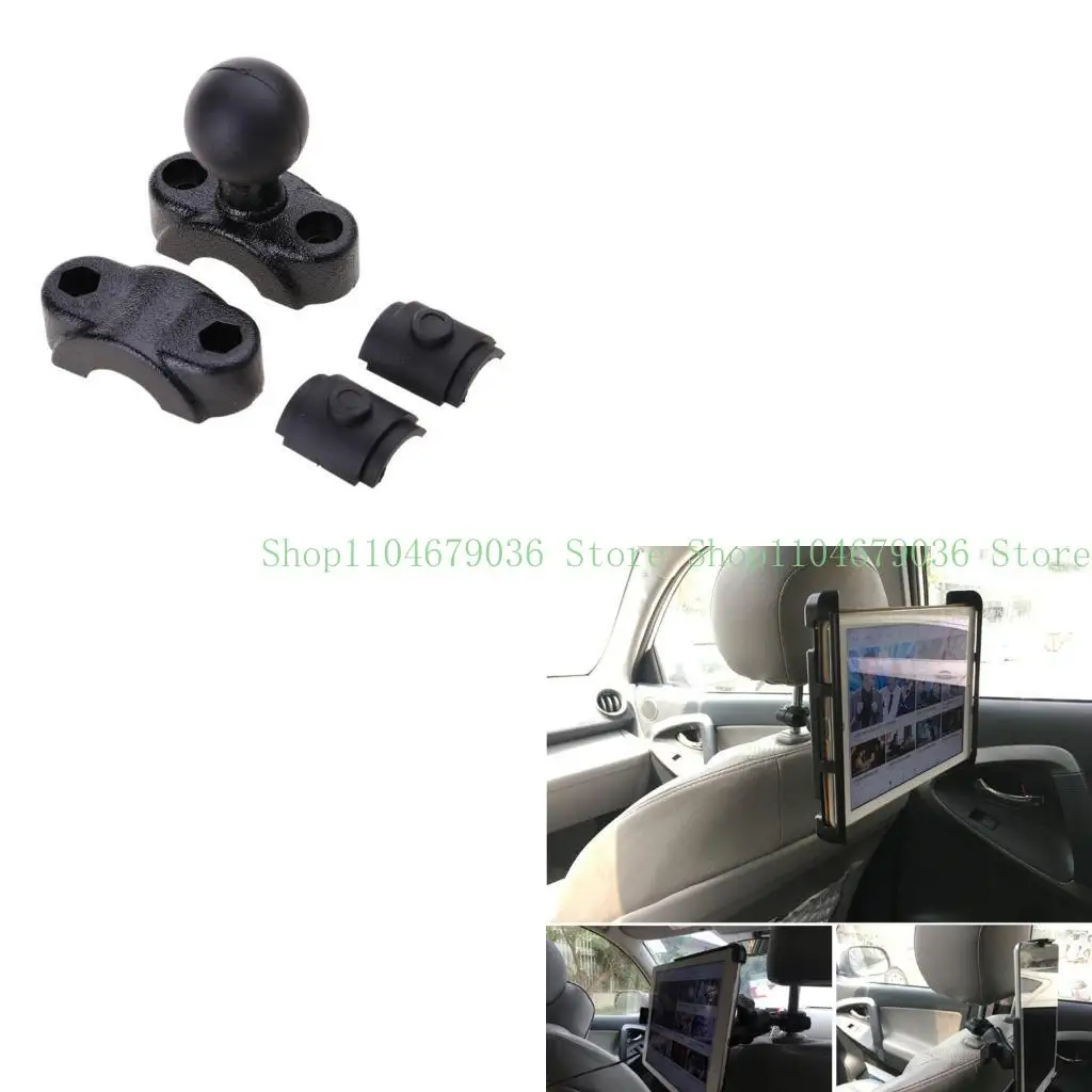 

652F Camera Mount 1 Inch Ball Car Headrest Motorcycle Scooters Rear View Mirror Stem Bar Mount Stand 360 Degree Rotation