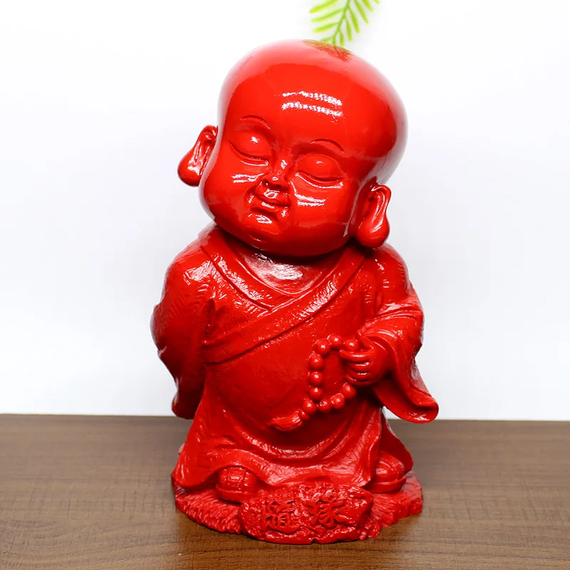 Suiyuan Little Monk's Natural Vermilion Sand Zen Intention Little Buddha's Living Room and Study Decorations Meet Anywhere