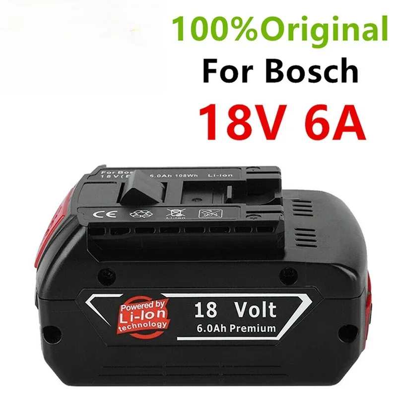 100%Original18V 8ah Rechargeable Lithium Ion Battery for Bosch 18V 6.0A Backup Battery Portable Replacement BAT609