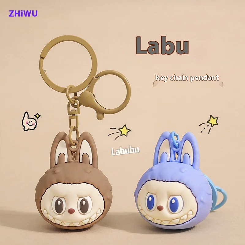 Cartoon Cute Labubu Key Chain Stereoscopic Styling High Face Value Children Toy Dolls Backpack Decoration Pendant Birthday Gift