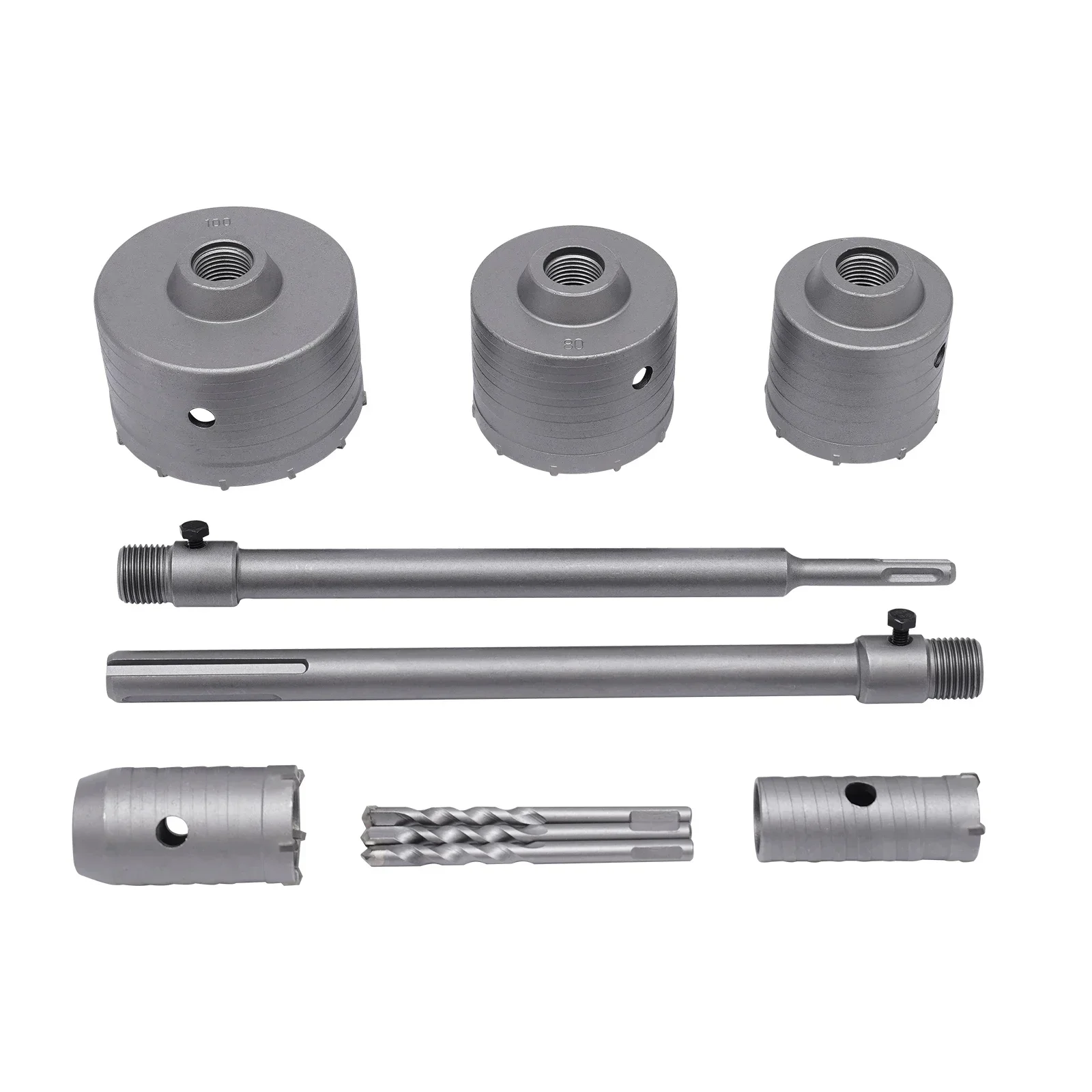 Kit de scie cloche pour béton, jeu de forets, Kit d'espacement des trous multi-tailles, 6 pièces/9 pièces pour brique, ciment