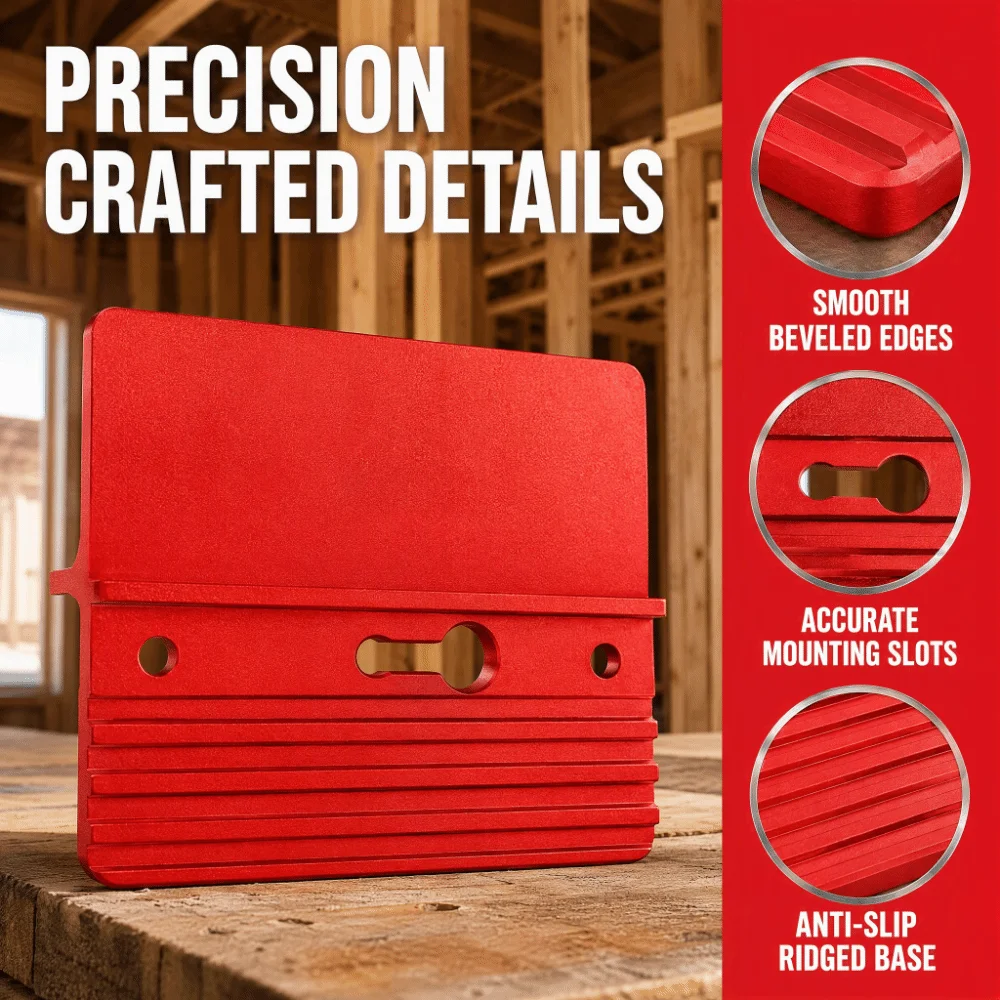 Aluminum Alloy Drywall Fitting Tool Red Durable Roof Plaster Fixing Board Precise Positioning Plaster Positioning Board