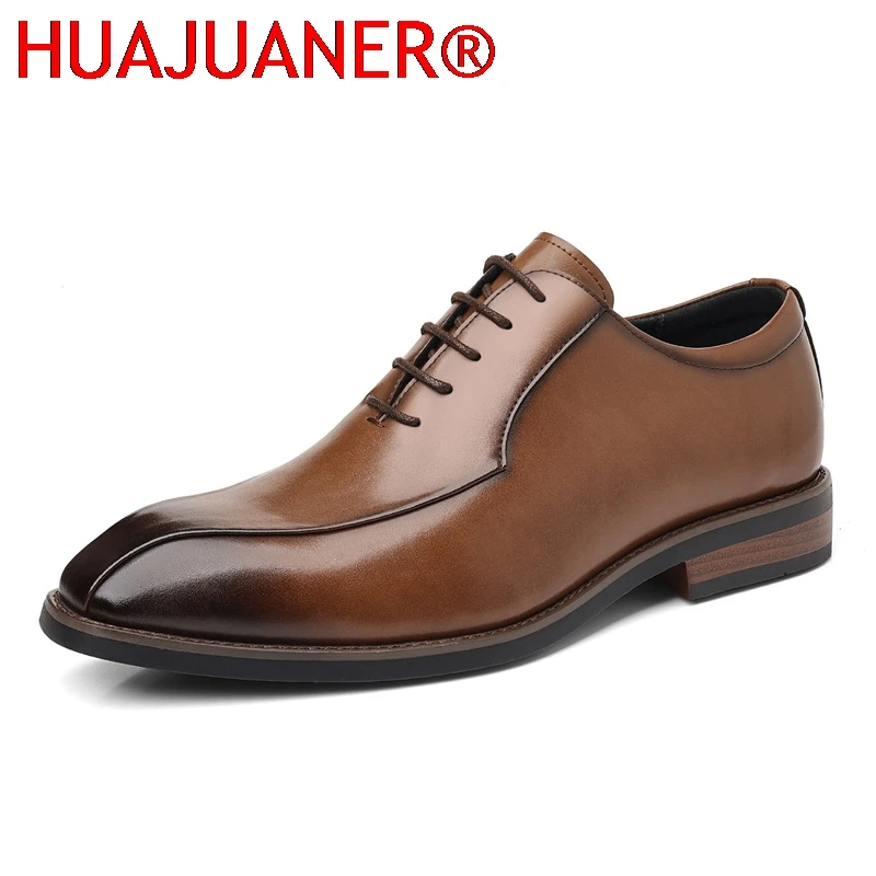 

Мужские деловые туфли в британском стиле, однотонные, модные, повседневные, из натуральной кожи, большие размеры, туфли-броги для мужчин