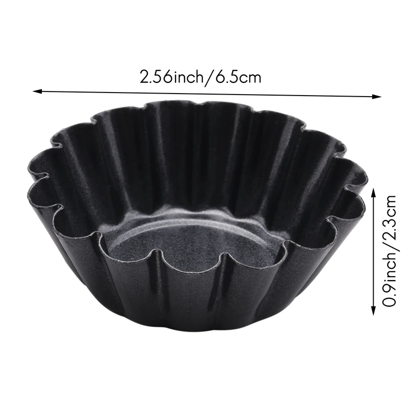 Non-Stick Tart Quiche Flan Pan Mold Muffin Cup Pie Pizza Cake Mold Cupcake Egg Tart Tartlet Baking Mold 8Pcs