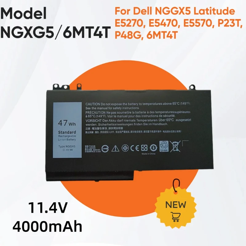 

Battery for Dell NGGX5 Latitude E5270, E5470, E5570, P23T, P48G, 6MT4T Laptops