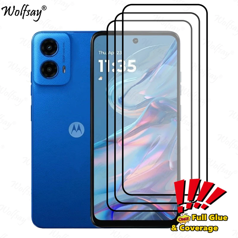 Full Cover Glue Screen Protector For Motorola Moto G45 5G Tempered Glass For Moto G45 5G Glass For Moto G45 5G Glass 6.5 inch