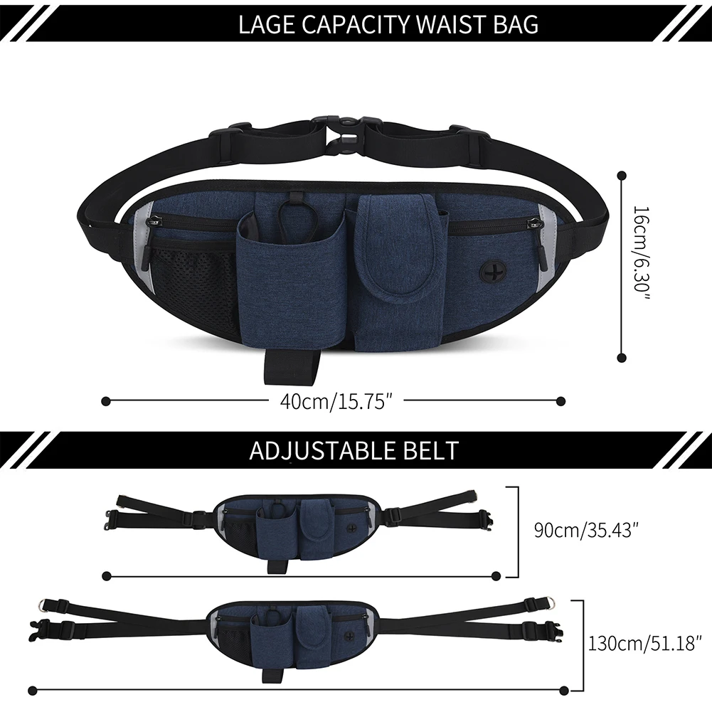 Outdoor Sports Waist Bag Portable Waterproof Waistband Bag for Women Men Running Waist Packs Hiking Waist Pack Sports Equipment