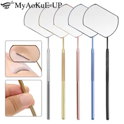 1pcs Eyelash Extension Makeup Mirror Long Handle Lash Lifting Magnifying Checking Mirrors Beauty Tool Lashes Extension Supplies